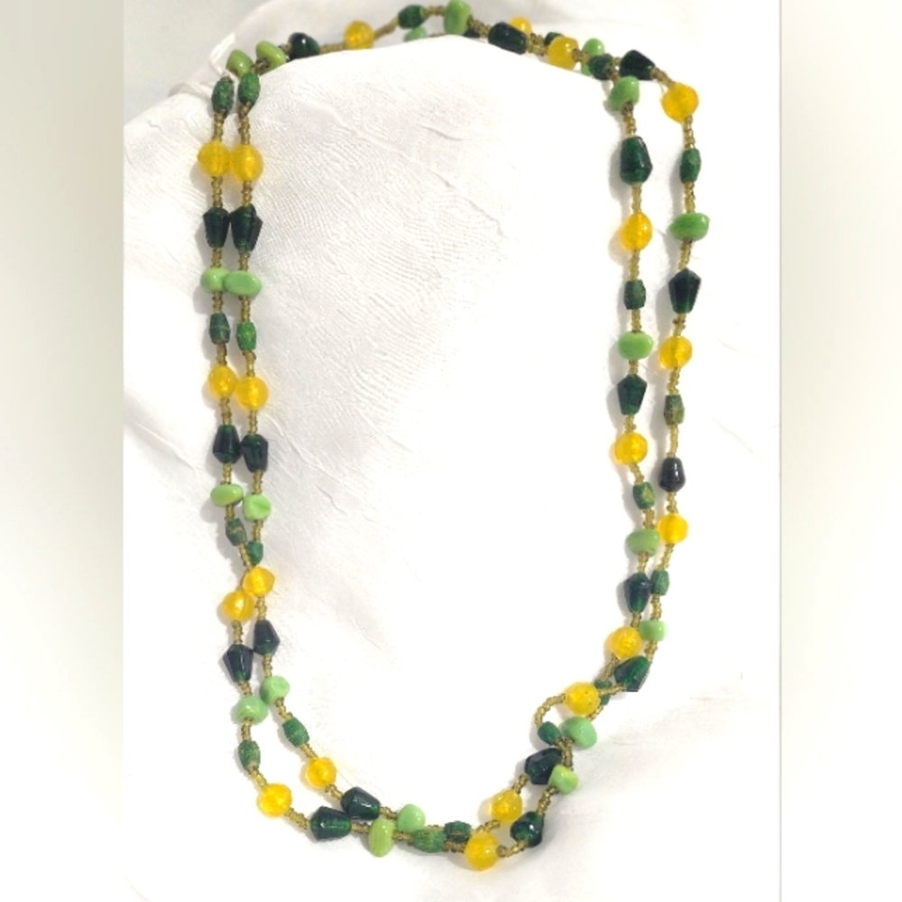 Vintage Layering Belgium Hand-Strung Bohemian Necklace 22"